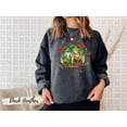 thumbnail image 3 of Frog and Toad Sweatshirt, Watercolor Print of Frog and Toad Sitting on a Log, Frog Lover Gift, Green Tree Frog Shirt, 3 of 7