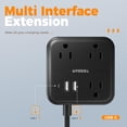 thumbnail image 4 of Regleta de alimentación con protector contra sobretensiones TESSAN con puertos USB y 3 enchufes, 4 of 8
