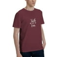 thumbnail image 2 of Faith Over Fear Men'S Basic Short Sleeve T-Shirt Burgundy Small, 2 of 5