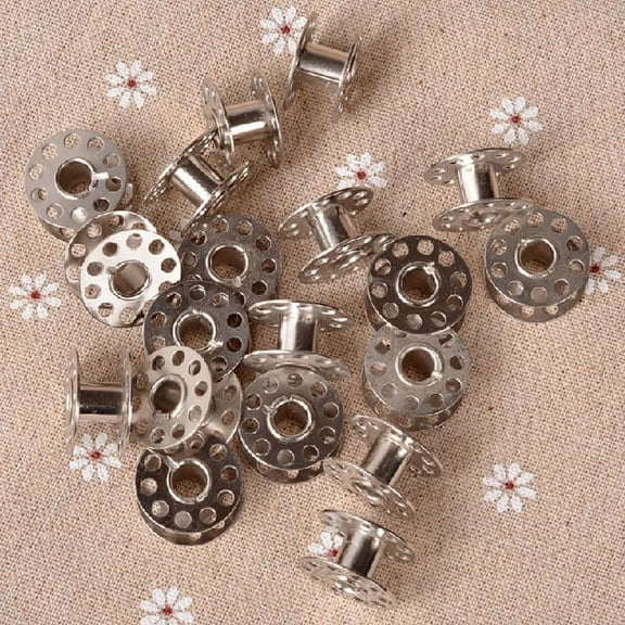 40 Pack Metal Sewing Machine Bobbins Universal Fit for Domestic Machines Durable Empty Spools High-Speed Smooth Stitching Essential Sewing Accessories for Quilting Crafting Projects