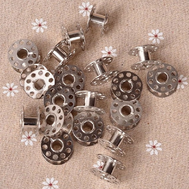 Lots 20 Bobines Métalliques pour Machine à Coudre Domestique