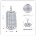 thumbnail image 3 of Dog Tag Pendant Charm for Men 1 3/8 Cttw Round Lab Grown Diamond Army Soldiers Creed Dog Tag Pendant in 10K Solid White Gold Jewelry for Him, 3 of 6