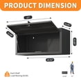 thumbnail image 5 of Tcbosik Wall Mounted Metal Cabinet with Up-Flip Door, Floating Locker Cabinet for Kitchen Garage Workshop, Easy Assembly, Black, 5 of 10