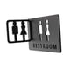 thumbnail image 1 of Letrero de baño, letrero de inodoro, letrero de puerta de baño para hombres y mujeres, decoración de placas de puerta, símbolo de inodoro 3D para bar,, 1 of 9