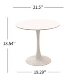 Yesfashion Dining Table, 31.5 Inch Kitchen Table, Round Dining Table ...