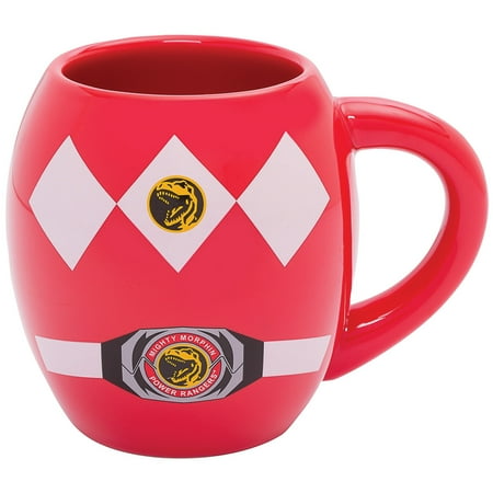 Ronbow Oval Ceramic - Mighty Morphin Power Rangers Movie TV 18 Ounce Ceramic Oval Coffee Cup Mug