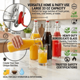 thumbnail image 4 of 6 Pack Swing Top Glass Bottles 33oz, Flip Top Bottles with Airtight Lids for Kombucha Brewing Fermentation Beer Kefir Wine Soda, 4 of 5