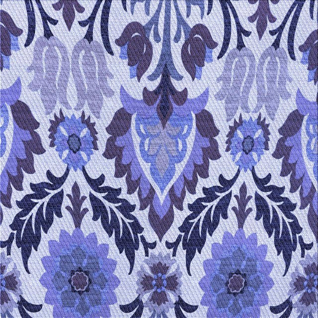 Ahgly Company Machine Washable Indoor Square Transitional Deep Periwinkle Purple Area Rugs, 8' Square
