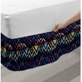 thumbnail image 2 of Geometric Bed Skirt, Galaxy Themed Background with Geometrical Shapes Triangles and Lines Lace Pattern, Elastic Bedskirt Dust Ruffle Wrap Around for Bedding Decor, 4 Sizes, Multicolor, by Ambesonne, 2 of 2