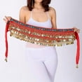 thumbnail image 4 of SDFGTstore Belly Dance Hip Scarf With Gold Coins Belly Dance Belt Waist Chain, 4 of 12