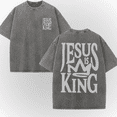 thumbnail image 2 of Jesus Is King Shirt Oversized Vintage Christian Graphic Tee for Men Women, Faith Inspired Religious Bible Quote T-Shirt, Unisex Streetwear Casual Cotton Top, 2 of 6