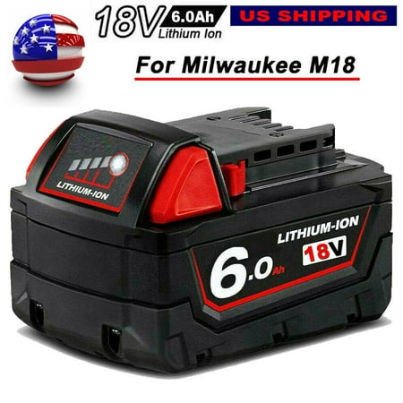 

4x Battery 6000mAh For Milwaukee M18 Lithium XC 6.0Ah Extended Capacity Pack 48-11-1890