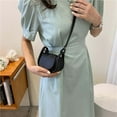 thumbnail image 3 of Small PU Leather Women Designer Crossbody Handbag Solid Mini Lipstick Shoulder, 3 of 7