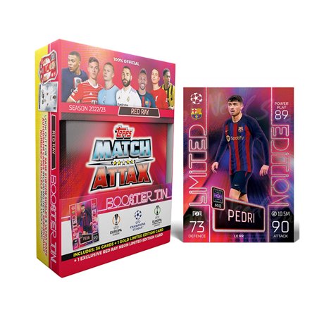 2022-23 Topps Match Attax Champions League Cards - Red Mini Tin (38 Cards + 2 LE)