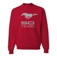 thumbnail image 2 of Wild Bobby, Ford Mustang Logo 50 Years Vintage Emblem, Cars and Trucks, Unisex Crewneck Graphic Sweatshirt, Red, 3X-Large, 2 of 4
