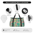 thumbnail image 4 of Fotbe Colorful Palm Leaves Bolsa de Viaje con Estampado, Bolsa de Fin de Semana para Mujer con Compartimento para Zapatos, Bolsa de Gimnasio con Bolsillo Húmedo, 4 of 7