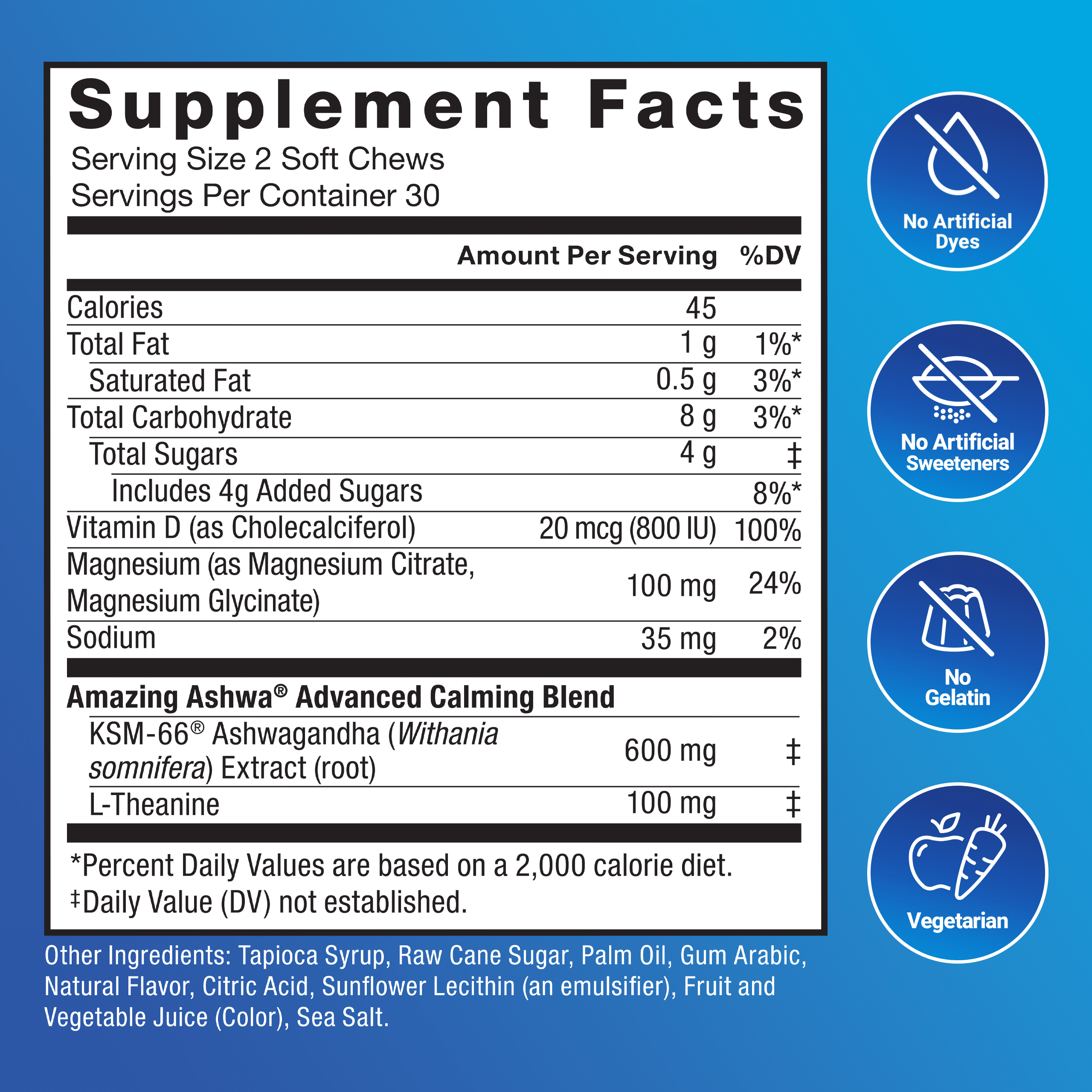 (2 pack) Force Factor Amazing Ashwa Complete Calm Support, KSM-66 Ashwagandha for Stress Relief, Relaxation & Sleep, Blueberry-Pomegranate, 60 Soft Chews
