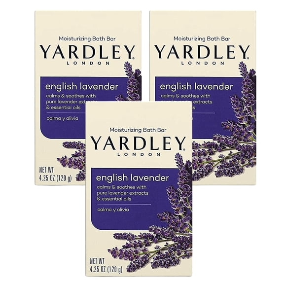 Yardley English Lavender Bath Bar, 4.25 oz 3 Pack