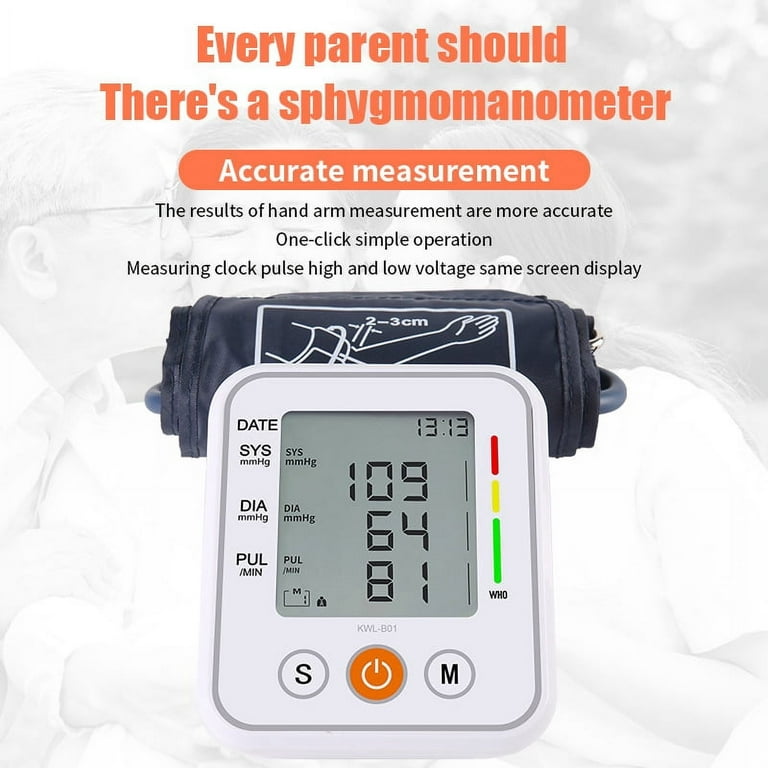  Blood Pressure Monitors for Home Use, Automatic Extra Large  Upper Arm Blood Pressure Cuff, Accurate Blood Pressure Machine with Large  VA Display (White) : Health & Household