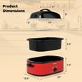 thumbnail image 3 of Costway 18QT Electric Roaster Oven with Self-Basting Lid, Removable Pan & Rack, Defrost Red, 3 of 9