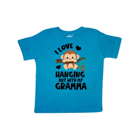 

Inktastic Monkey I Love Hanging out with My Gramma Gift Toddler Boy or Toddler Girl T-Shirt