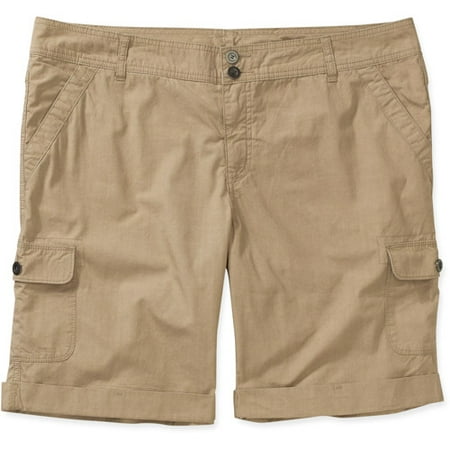 Faded Glory Women's Plus-Size Woven Cargo Bermuda Shorts - Walmart.com