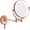 Rosegold, variant on LED Wall Mounted Bath Vanity Mirrors,8" Double Sided Brass Lighted Magnification Makeup Shaving Extendable with Switch Electrical Plug New Version