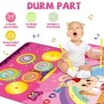 thumbnail image 3 of Style-Carry Piano Mat Baby Toys for 1 Year Old Girl, 2 in 1 Toddler Music Mat with Keyboard & Drum, Musical Toys Birthday Gifts for 1 2 Year Old, 3 of 7