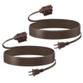 thumbnail image 1 of Cable plano de alimentación BN-LINK, paquete de 2 unidades, 2,7 m, 3 salidas, marrón, 1 of 8