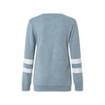 thumbnail image 4 of Rejlun Women Tee Long Sleeve T Shirt Color Block T-shirt Loose Tunic Blouse Comfy Dailywear Sweatshirts Blue XXL, 4 of 7
