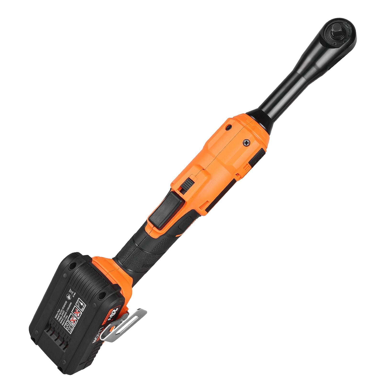 Cordless Ratchet Wrench 3/8" with 66 ft-lbs Torque, 230 RPM, Dual 2000mAh Batteries, LED Light, for Automotive Mechanical Work