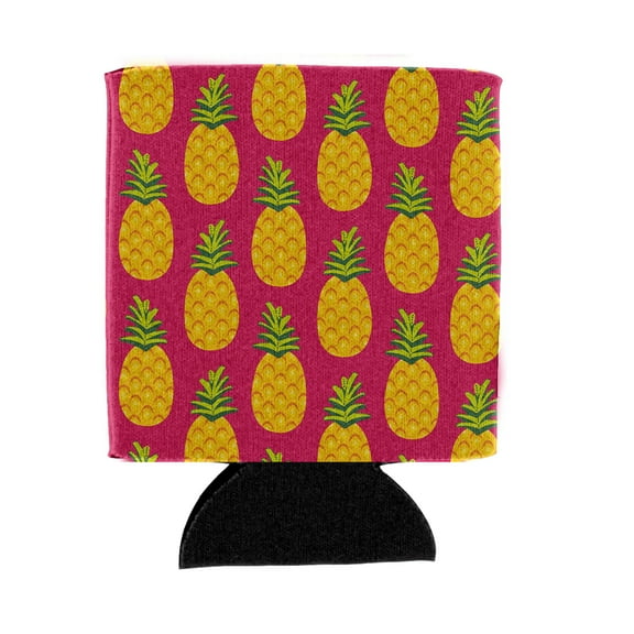 Carolines Treasures BB5136CC Pineapples on Pink Can or Bottle Hugger Can Hugger multicolor