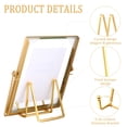 thumbnail image 3 of HLONK 12pcs Plate Holder Display Stand Metal Book Display Stand Tabletop Picture Frame Stand Photo Easel Iron Square Decorative Plate Holder for Kitchen Office Room Tabletop 3 Inch, 3 of 4