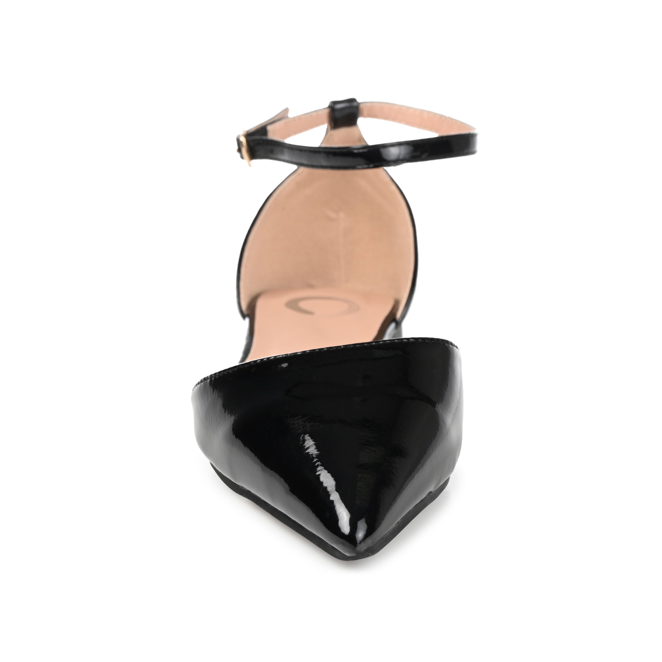 Journee Womens Reba Buckle Pointed Toe Ballet Flats, Widths Available