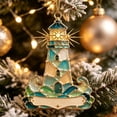 thumbnail image 4 of Sea Glass Style Lighthouse Sea Themed Hanging Ornament, Acrylic Coastal Beach Charm for Xmas Tree, Nautical Holiday Home Decoration, Christmas Tree Ornaments, Christmas Decorations, 4 of 4