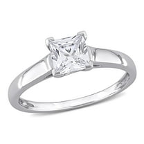Everly Women's Created Sapphire 10K White Gold Engagement Ring