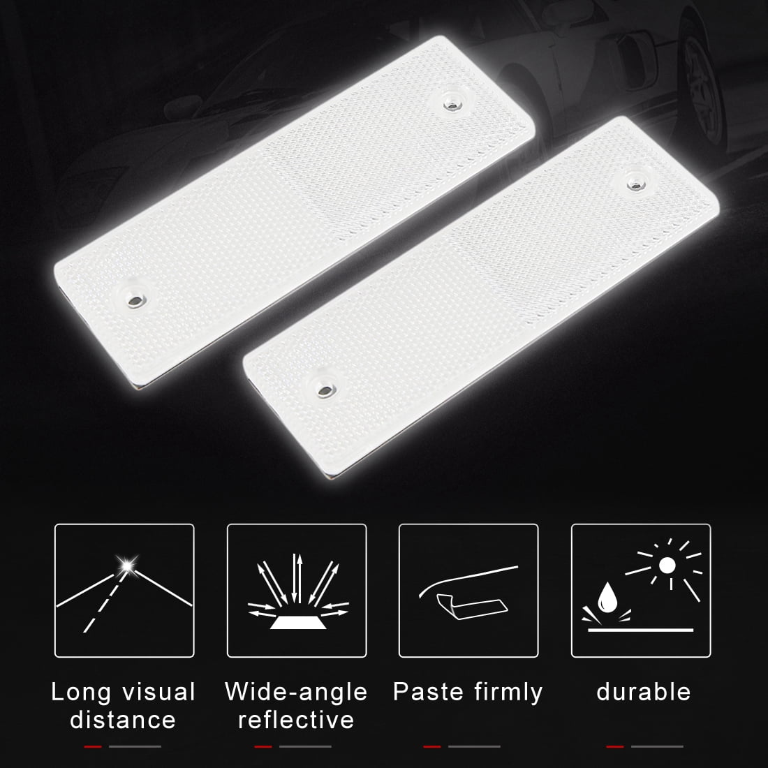 Unique Bargains 15PCS White Car Truck Plastic Rear Bumper Mount Adhesive Screw Holes