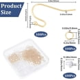 thumbnail image 2 of 1box 1 Box 100Pcs Gold Earring Wires Stainless Steel Earring Findings Bulk French Fish Hook with Jump Rings Ear Nuts Dangle Ball Dot Earring Hooks for Jewelry Making Supplies DIY Craft Beginner, 2 of 6