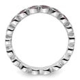 thumbnail image 3 of Auriga Fine Jewelry 925 Sterling Silver Rhodolite Garnet Eternity Ring for Women Size- 9, 3 of 6