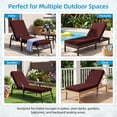 thumbnail image 4 of Millsilo Outdoor Chaise Lounge Cushion, 72" x 21" x 3" Patio Lounge Chair Cushion, Water-Resistant UV-Protected Replacement Cushion with High Density Foam, Burgundy, 4 of 9