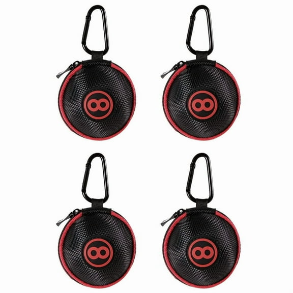 4X Clip-on Cue Ball Case,Cue Ball Bag for Attaching Cue Balls,Billiard Balls,Training Ball to Your Cue Stick Bag