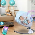 thumbnail image 5 of Yabanana Electric Baby Swing for Infant Portable Musical Swing with Remote Control, Bluetooth, Unisex, Blue, 5 of 8