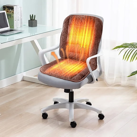 Heated Seat Cushion for Office Chair, Warm Adjustable Cushion with Lumbar Support, Desk Chair Pad for Long Hours Sitting, Home Office Essentials