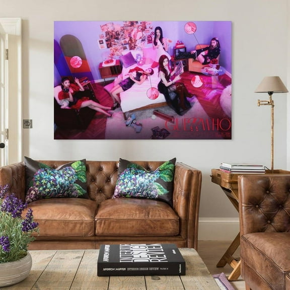K-Pop Artist Poster Itzy Guess Who Day Ver Poster Wall Art For Living Room Home Decor Boy Gift