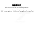 thumbnail image 2 of CMX Front Rear Ceramic Brake Pads Kit for Car 2020 Toyota Highlander with Electric Parking KCX-100581, 2 of 2
