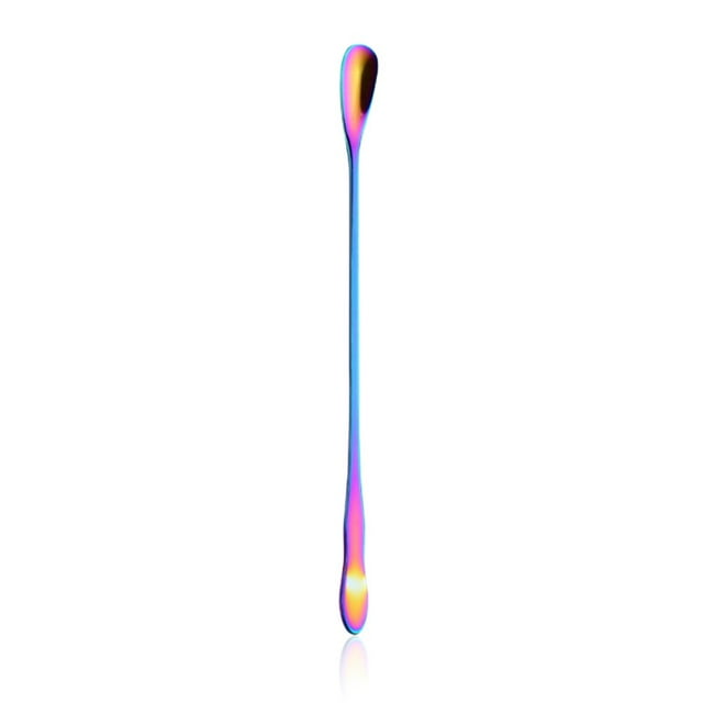 Mixing Spoon Stainless Long Handle Colorful Household Handmade Coffee Washable Dessert Store Kitchen Tableware