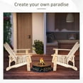 thumbnail image 5 of Demifill 2 Person Adirondack Loveseat, Fire Pit Chair with High-back and Wide Armrests, Wooden Double Adirondack for Balcony, Yard, Garden, Natural, 5 of 10