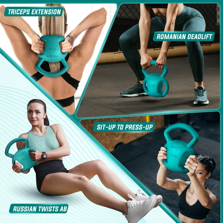 Tellus Fitness dayanıklı dökme demir Kettlebells 10kg 20kg 24kg 32kg vücut geliş