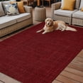 thumbnail image 2 of Fsddascl Vintage Dark Red Outdoor Rug for Patio/Deck, Non-Slip Large Area Rug 4 x 6 Ft, Farmhouse Retro Solid Color Linen Texture Indoor Outdoor Rugs Washable Area Rugs, Camping Rug Carpet Runner, 2 of 9