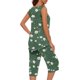 thumbnail image 4 of Conjunto de Ropa de Estar de Mujer Cuello Redondo Impresión Blusa sin Mangas Pantalones Cortos, Pantalones de Cintura Elástica para las Mujeres, 4 of 7